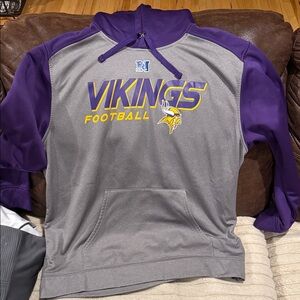 Purple and Gray Vikings Football Hoodie